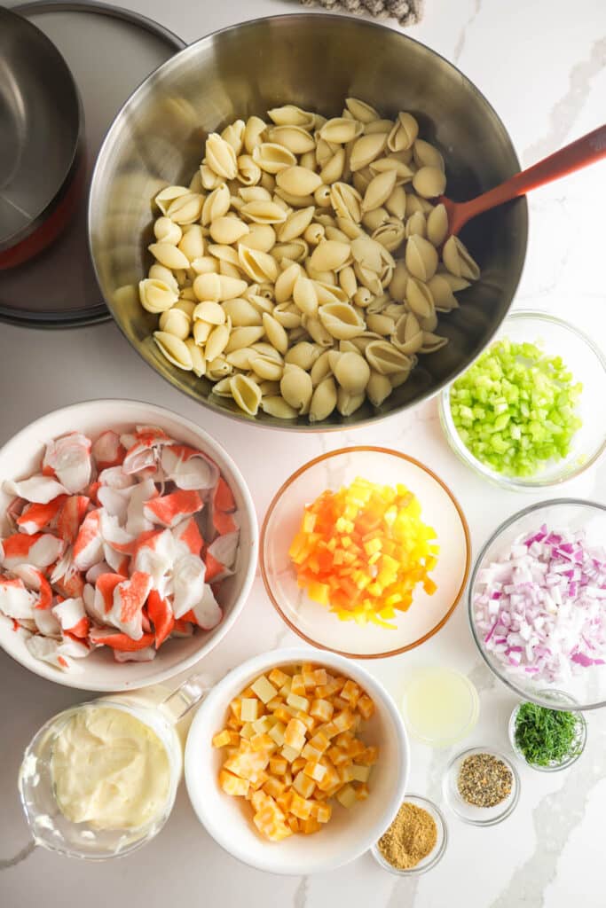 CRAB PASTA SALAD INGREDIENTS