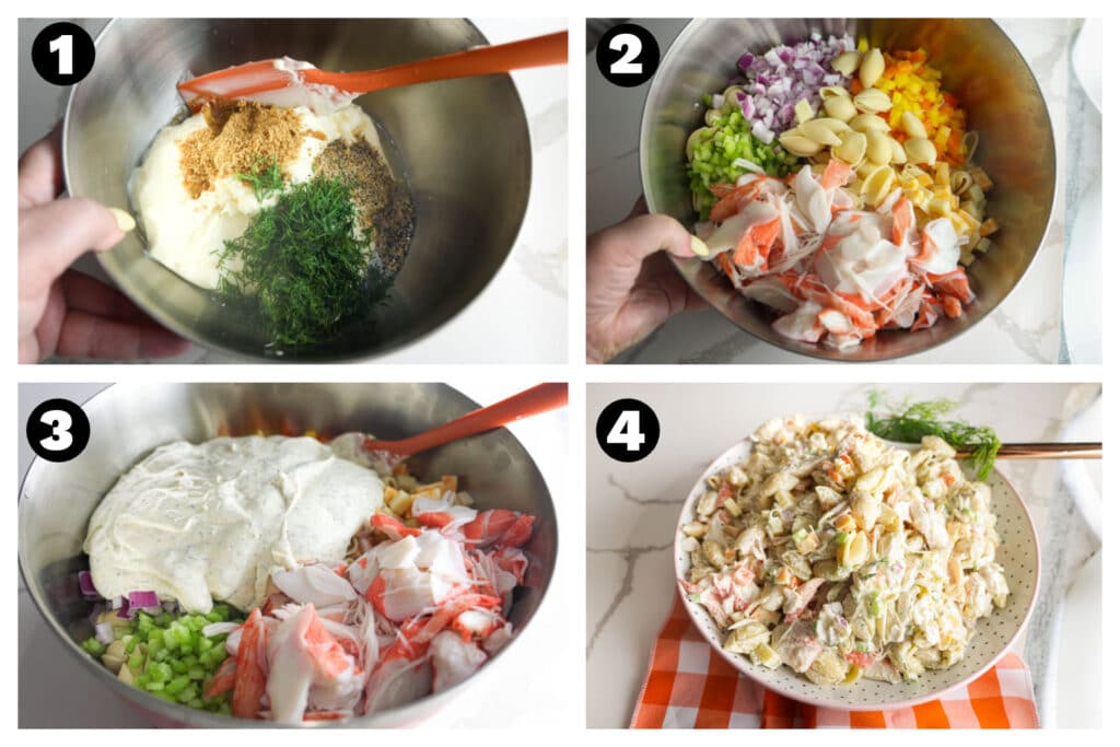 HOW TO MAKE CRAB PASTA SALAD