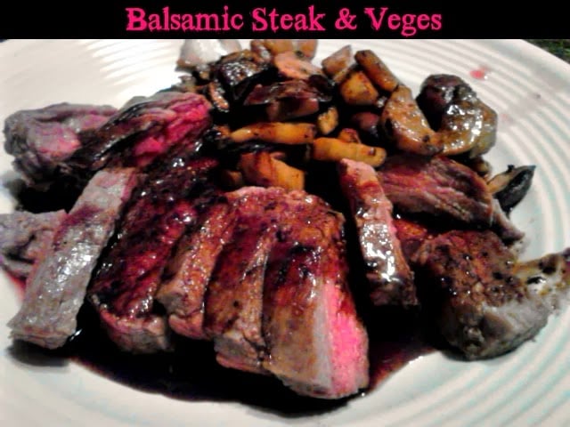 Recipe: Balsamic Steak with Garlic Zucchini (& Mushrooms)