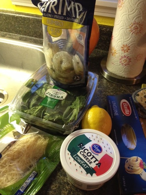 Food Hussy Recipe: Shrimp Linguine with Spinach & Ricotta