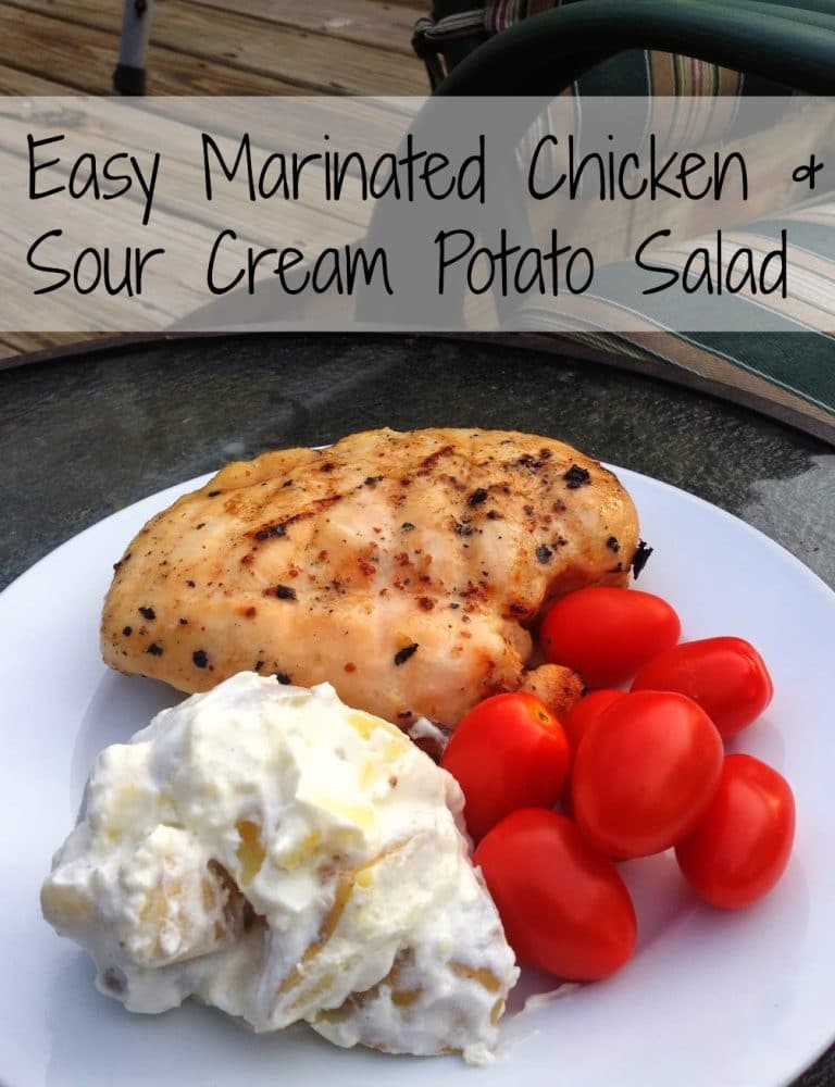 Food Hussy Recipe: Easy Marinated Chicken & Sour Cream Potato Salad