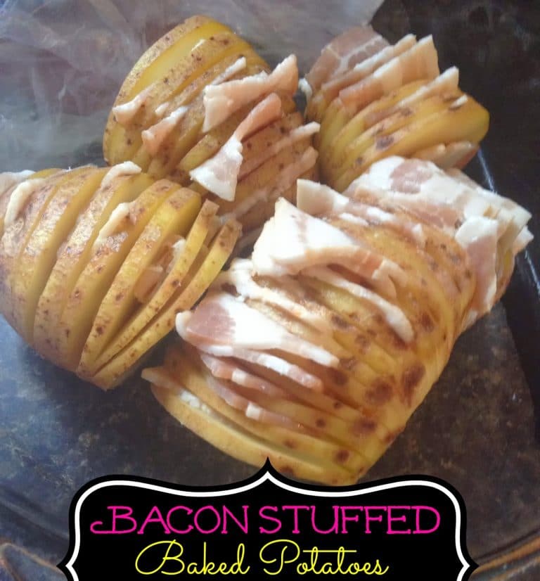 Cheesy Bacon-Stuffed Sliced Baked Potatoes & Colossal King Crab with Clarified Butter