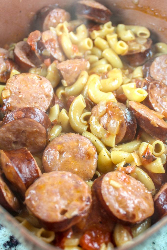 One Pot Cheesy Sausage Pasta