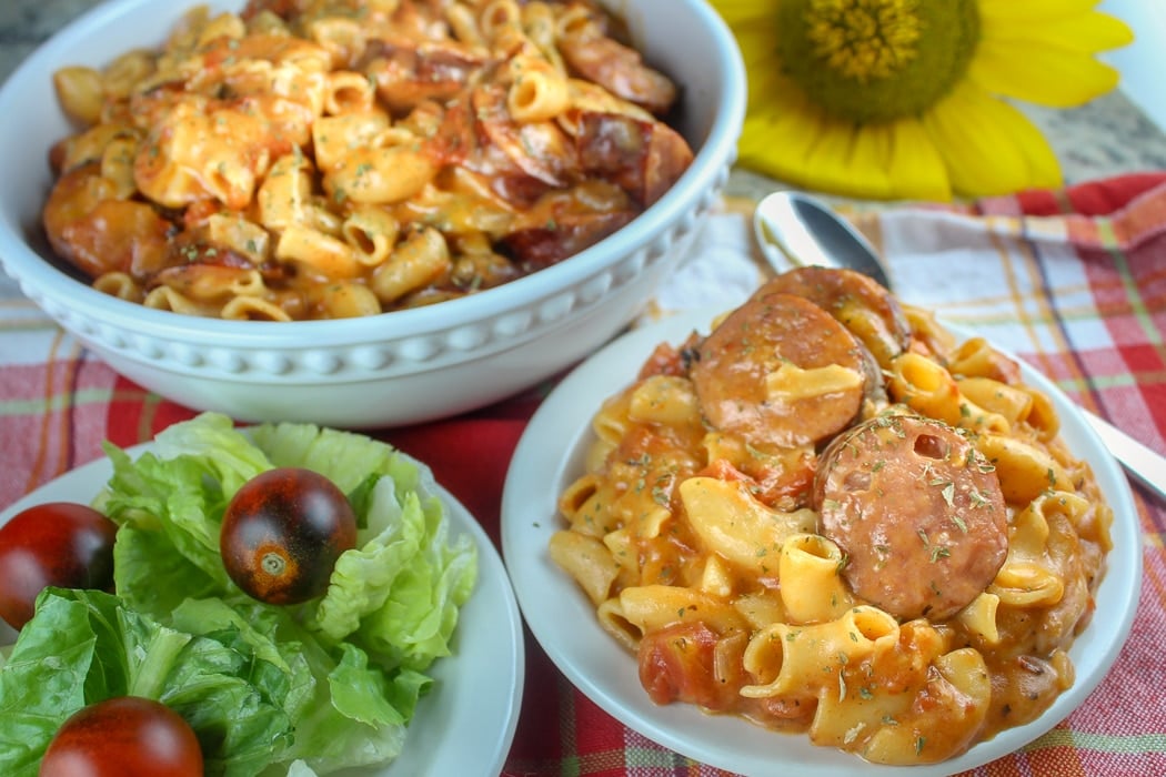 One Pot Cheesy Sausage Pasta