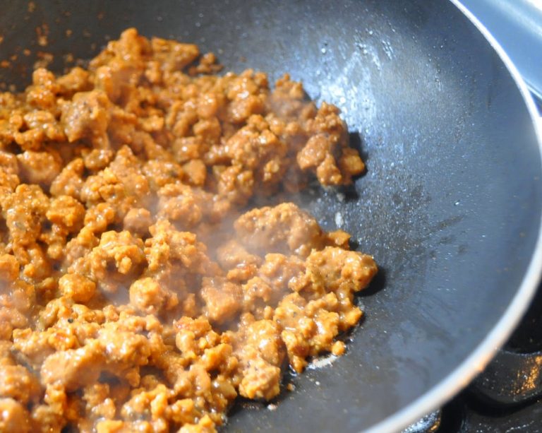 BeyondMeat BBQ “Beef” Hashbrown Casserole