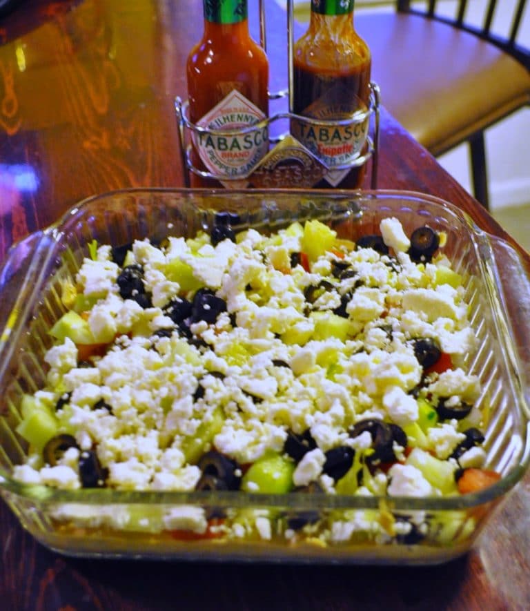 Recipe: Smoky Layered Mediterranean Dip #TabascoFlavorBowl