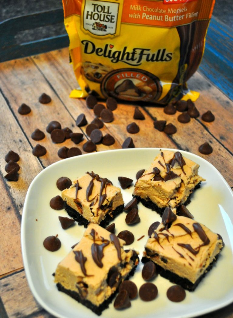 Chocolate Peanut Butter Cheesecake Bites with Nestle Toll House DelightFulls!