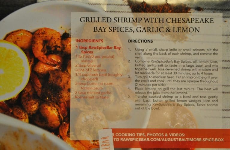 Recipe: Grilled Shrimp with Chesapeake Bay Spices, Garlic & Lemon from Raw Spice Bar