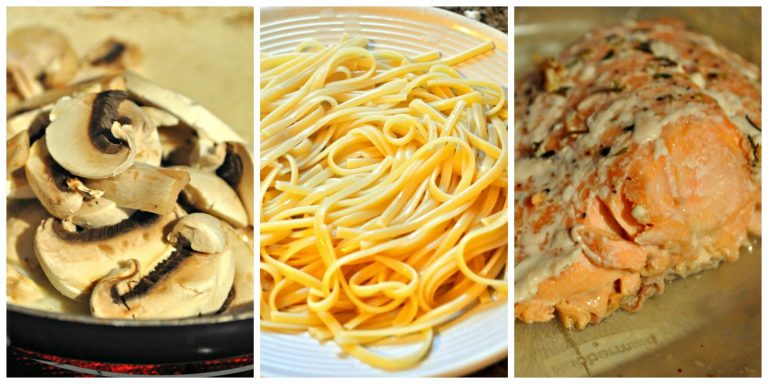 Food Hussy Recipe: Salmon & Mushroom Alfredo