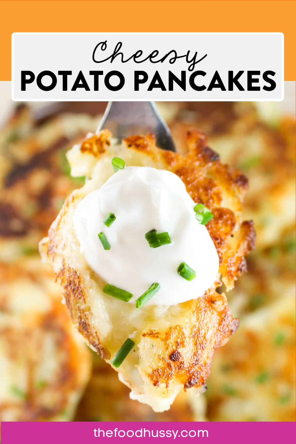 These White Cheddar Cheese Potato Pancakes are great for St. Patrick's Day or any time of the year! A great way to use leftover mashed potatoes, these potato pancakes are great as a side dish for dinner or a new take on hash browns for breakfast! via @foodhussy