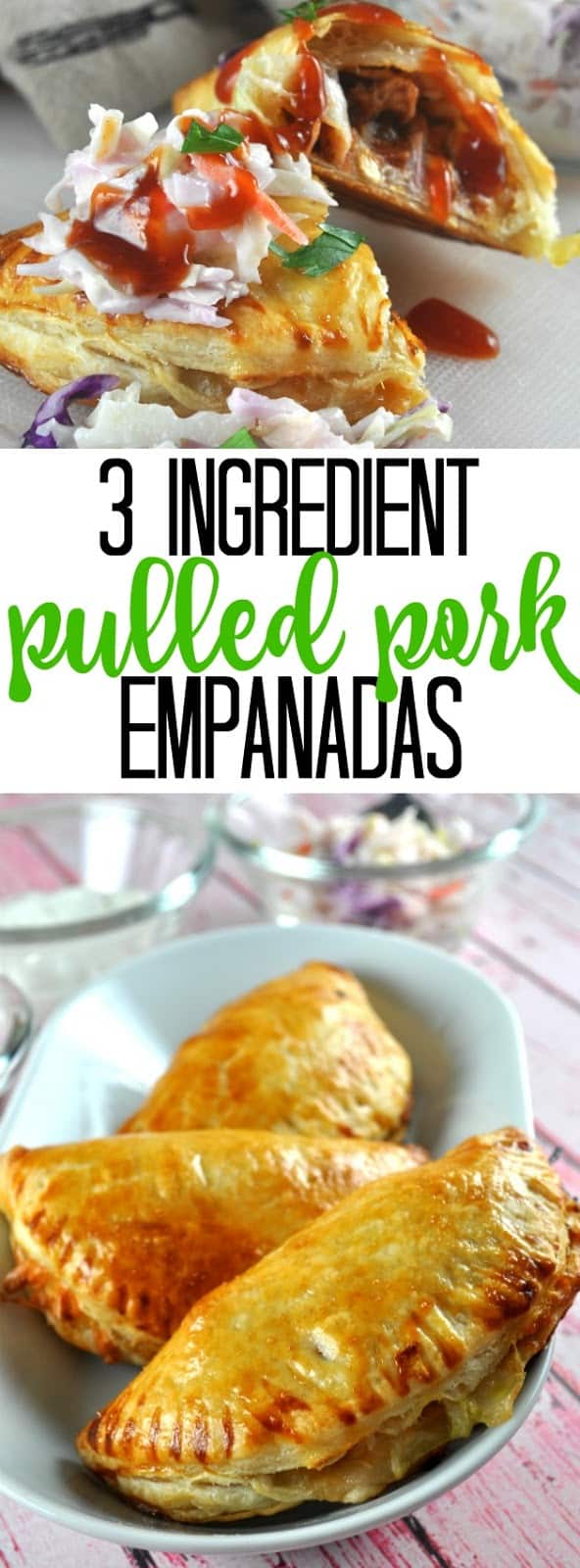 One of my favorite quick serve meals is empanadas! These pulled pork empanadas are on the table in 30 minutes! Plus I've got 3 different filling options that will make everyone happy!  via @foodhussy