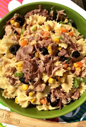 Pulled Pork Pasta Salad