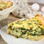 Spinach Mushroom Feta Quiche