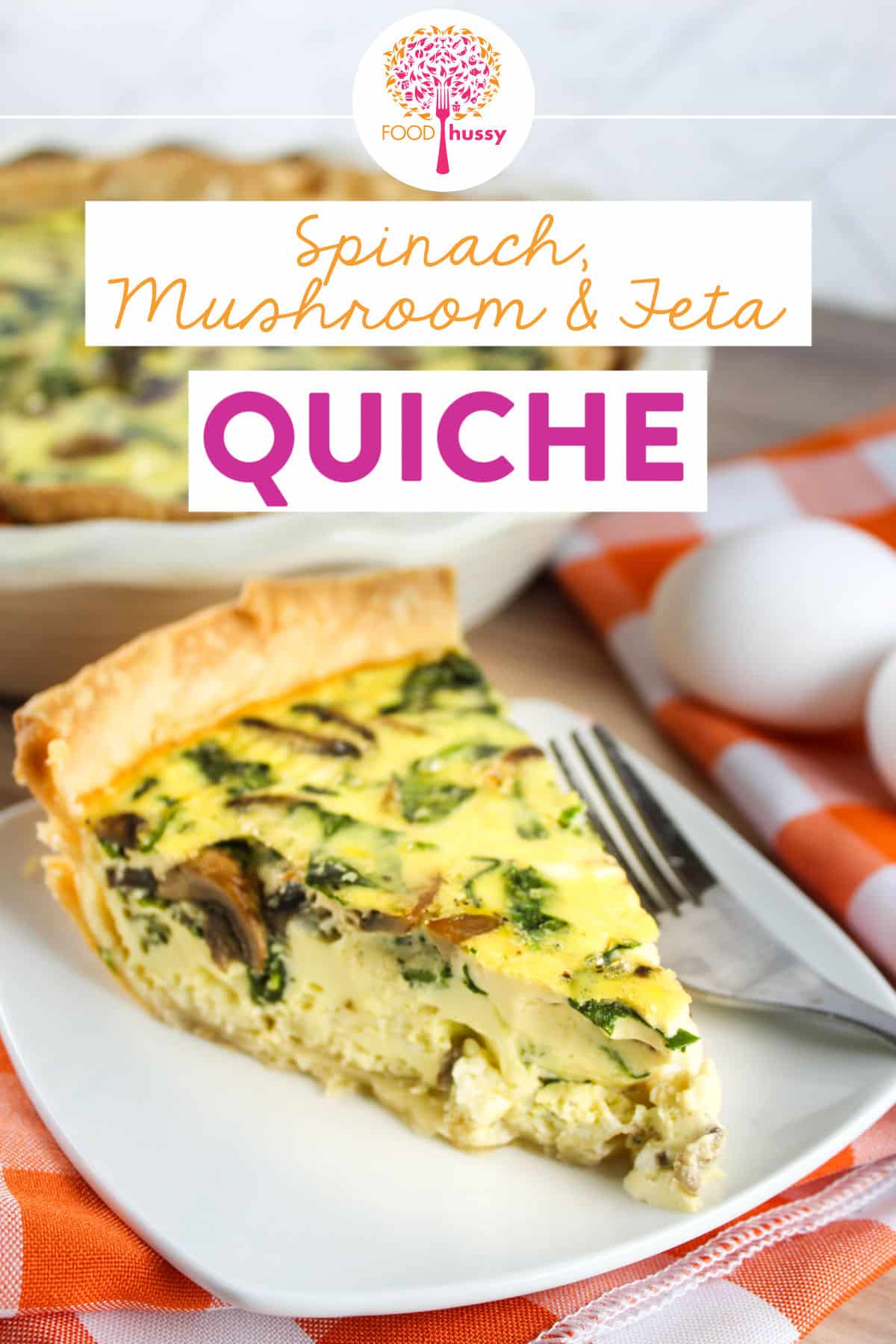 This Spinach Mushroom Feta Quiche is the perfect Sunday brunch dish! You have the freshness from the bright green spinach, buttery goodness from sautéd mushrooms and a little salty from the crumbled feta.
 via @foodhussy