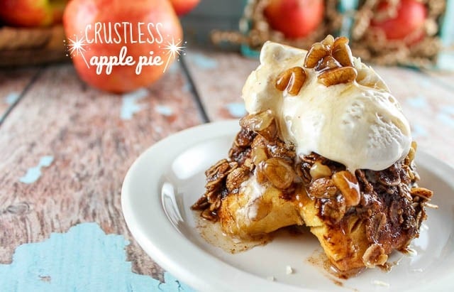  This delicious egg-free dessert is one the whole family will love! And it's much easier than making an actual pie! It's sweet and rich - and it's made even better with the sweet caramel flavor from Autumn Glory apples!