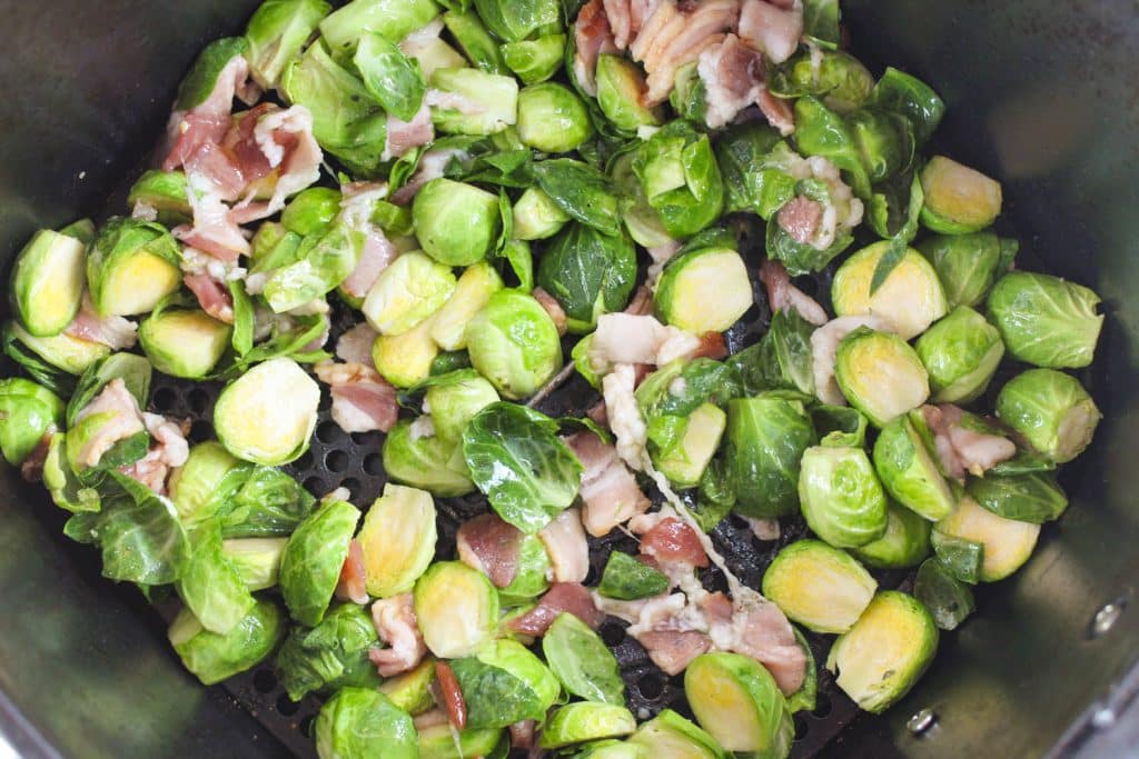 Air Fryer Brussels Sprouts with Maple Syrup