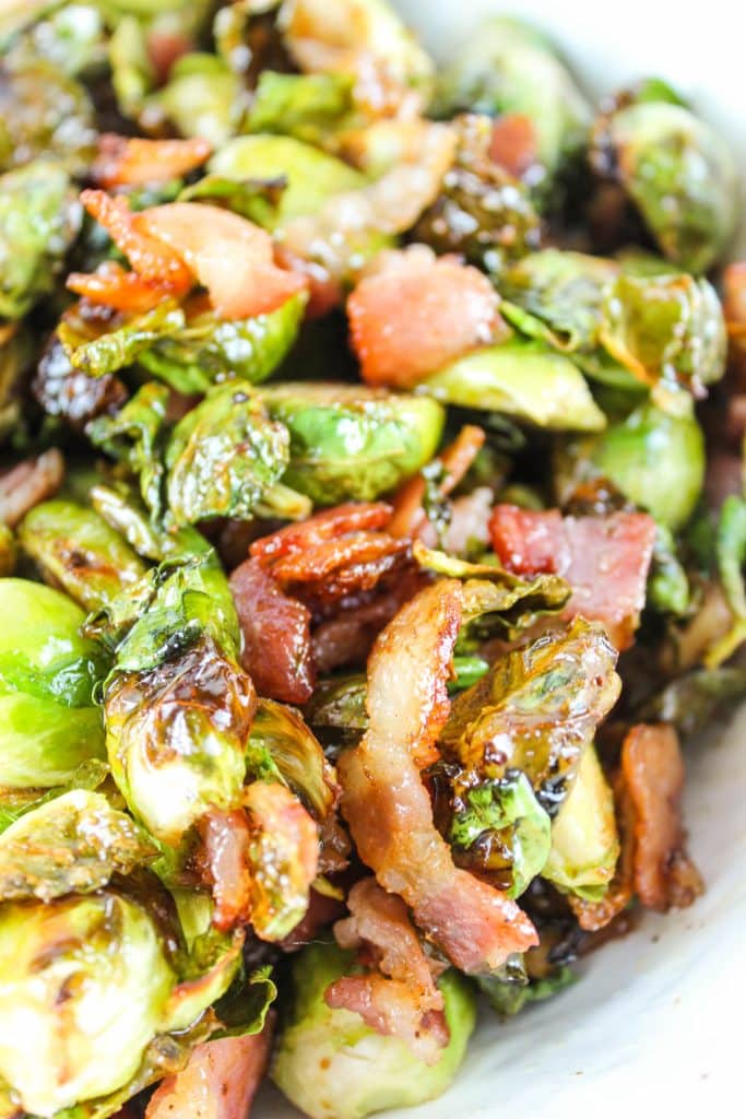 Air Fryer Brussels Sprouts with Maple Syrup