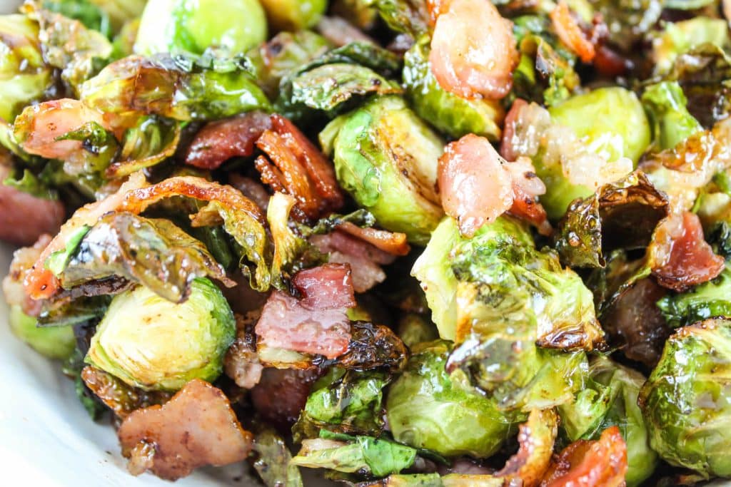 Air Fryer Brussels Sprouts with Maple Syrup