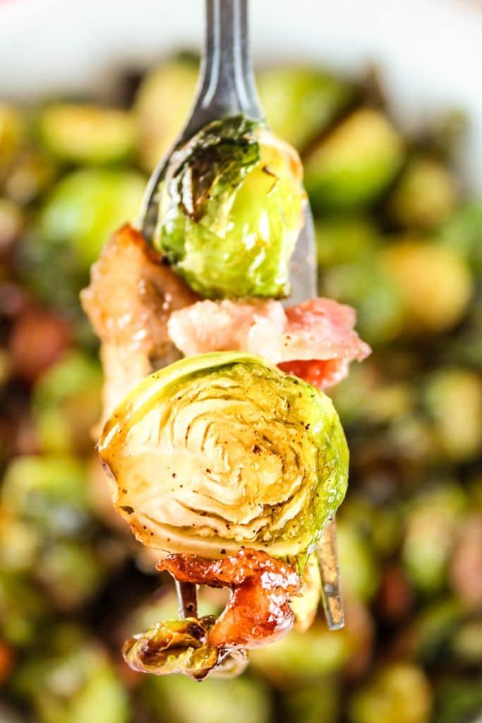 Air Fryer Brussels Sprouts with Maple Syrup