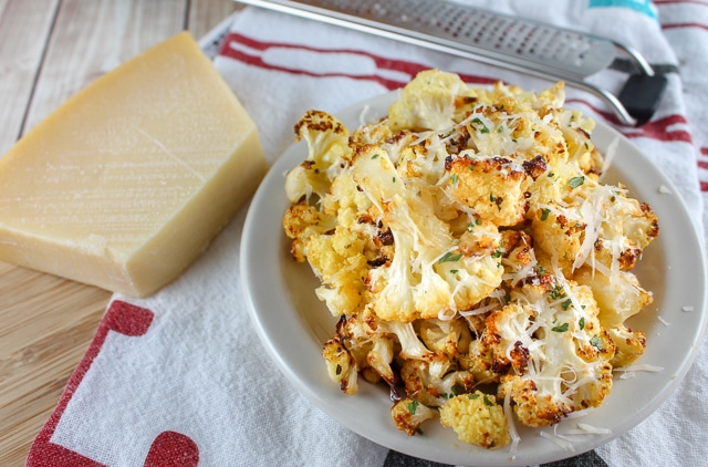 Air Fryer Cauliflower Parmesan is a delicious and quick way to have roasted cauliflower. With only three ingredients, this perfect side dish is very easy to make and adds a ton of flavor to this super nutritious vegetable!