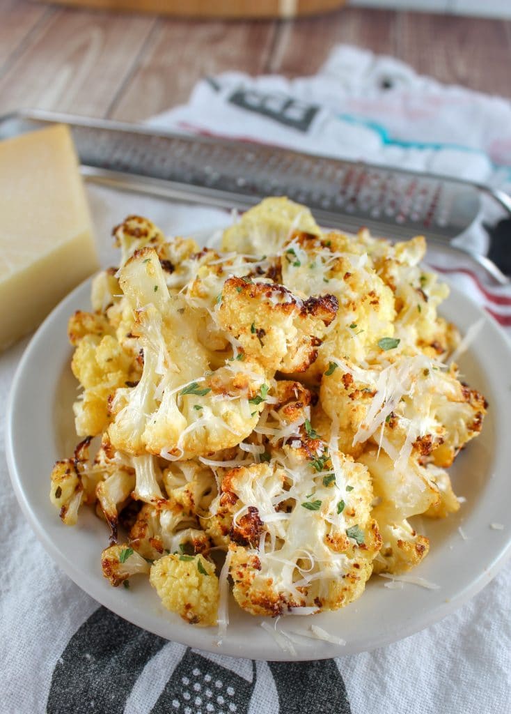 Air Fryer Cauliflower Parmesan is a delicious and quick way to have roasted cauliflower. With only three ingredients, this perfect side dish is very easy to make and adds a ton of flavor to this super nutritious vegetable!