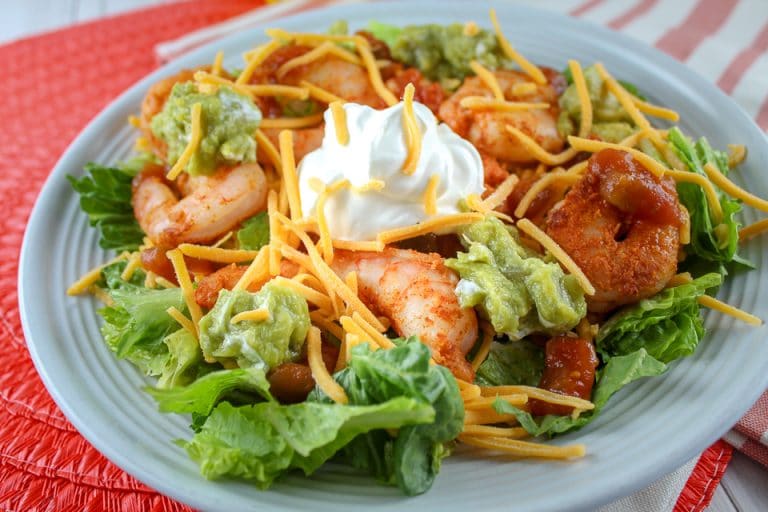 Air Fryer Shrimp Taco Salad
