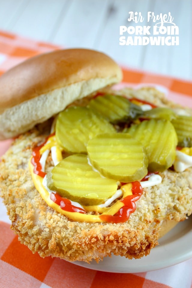 An Iowa Breaded Pork Tenderloin Sandwich should have the pork patty as big as your head! These pork tenderloins might not be quite as big as the ones back home – but in the air fryer they’re super simple!  
 via @foodhussy