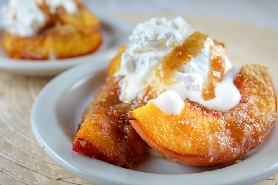 Air Fryer Grilled Peaches