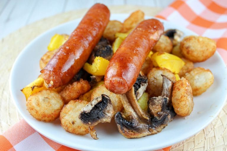 Air Fryer One Pan Sausage & Peppers