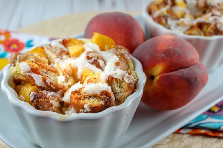 Peach & Donut Bread Pudding