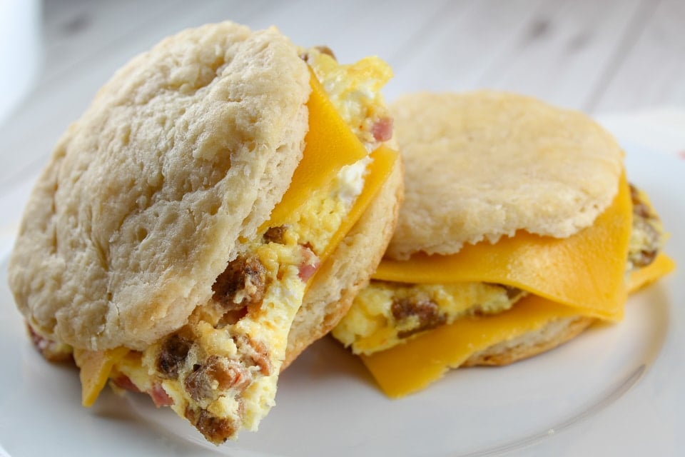 Copycat Hardee's Loaded Omelet Biscuit - The Food Hussy