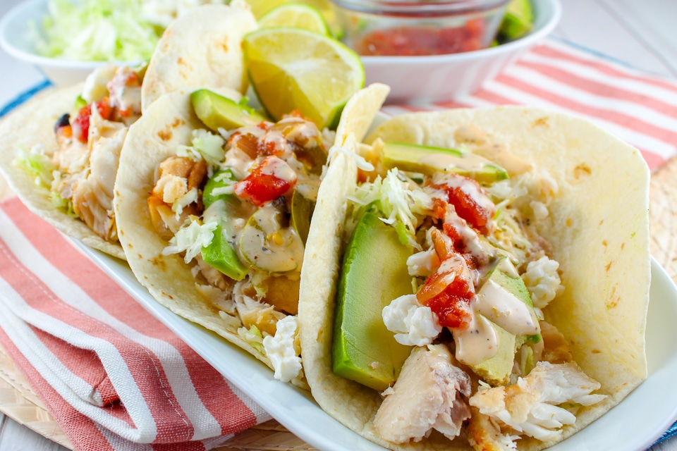 Best Air Fryer Healthy Fish Tacos - The Food Hussy