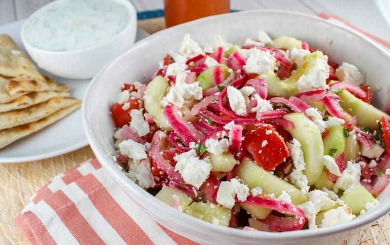 Copycat Taziki’s Tomato-Cucumber Salad