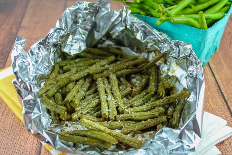 Air Fryer Green Beans Parmesan