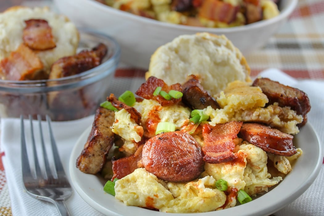 Loaded Farmhouse Spoon Bread - The Food Hussy