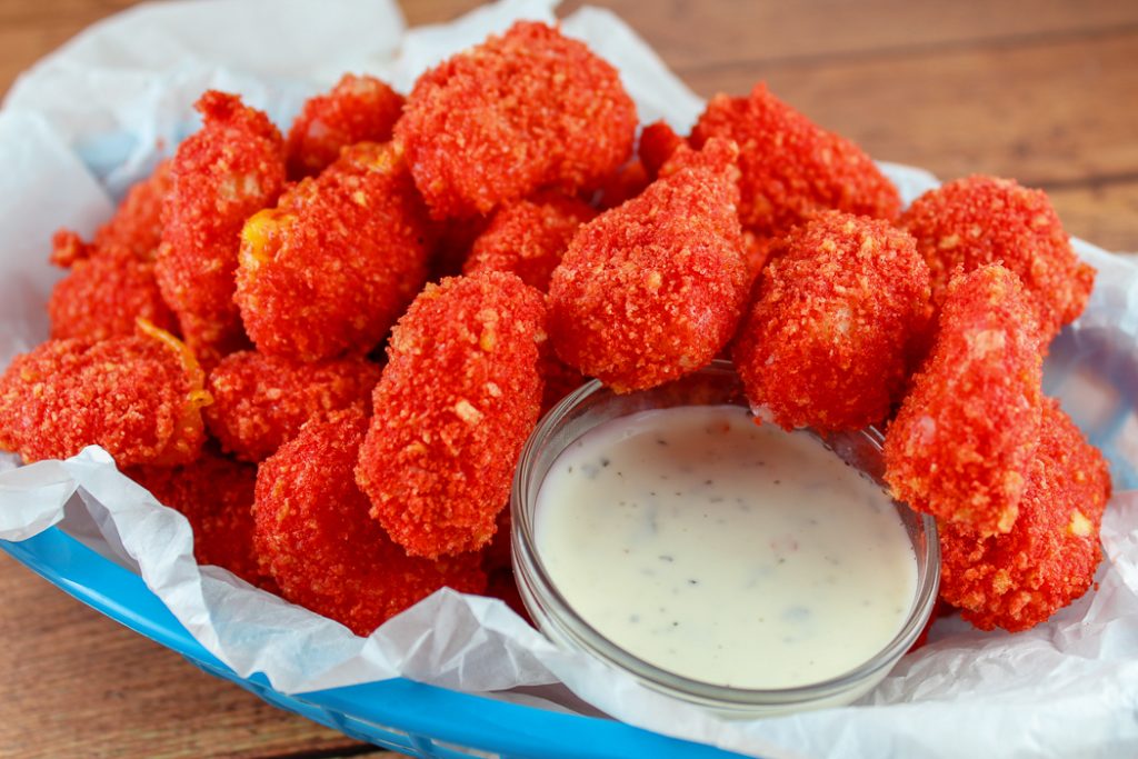 Copycat Applebees Flamin' Hot Cheetos Cheese Bites