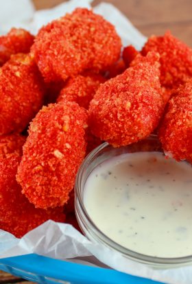 Copycat Applebees Flamin' Hot Cheetos Cheese Bites