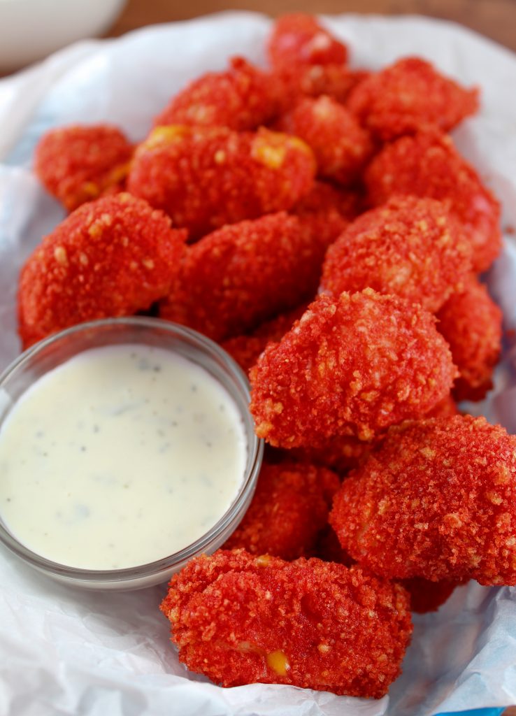 Copycat Applebees Flamin' Hot Cheetos Cheese Bites