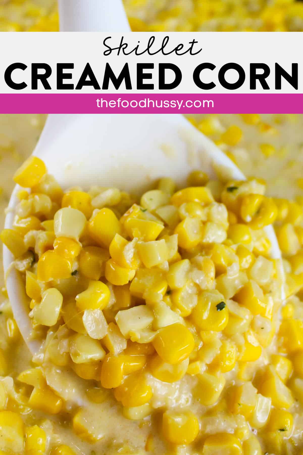 This Skillet Creamed Corn is a delicious savory and sweet side dish that is perfect for every holiday. You'll never want that canned stuff again!  via @foodhussy