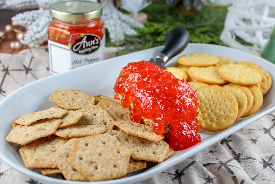 Air Fryer Goat Cheese & Pepper Jelly Appetizer