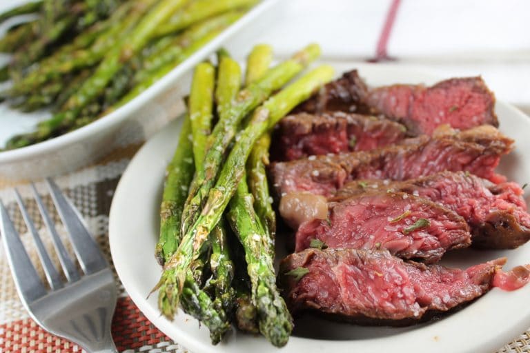 Air Fryer Steak & Asparagus