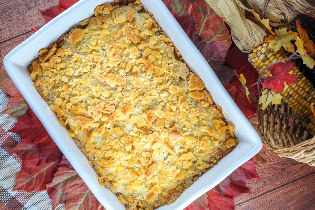 This Tomato Pie Casserole is a family favorite - perfect for all those holiday gatherings! It's a copycat recipe from Mary Mac's Tea Room, a 75+ year institution in Atlanta, GA. This Southern casserole is layered with tomatoes, onions, crunchy crackers and a creamy cheese mixture!