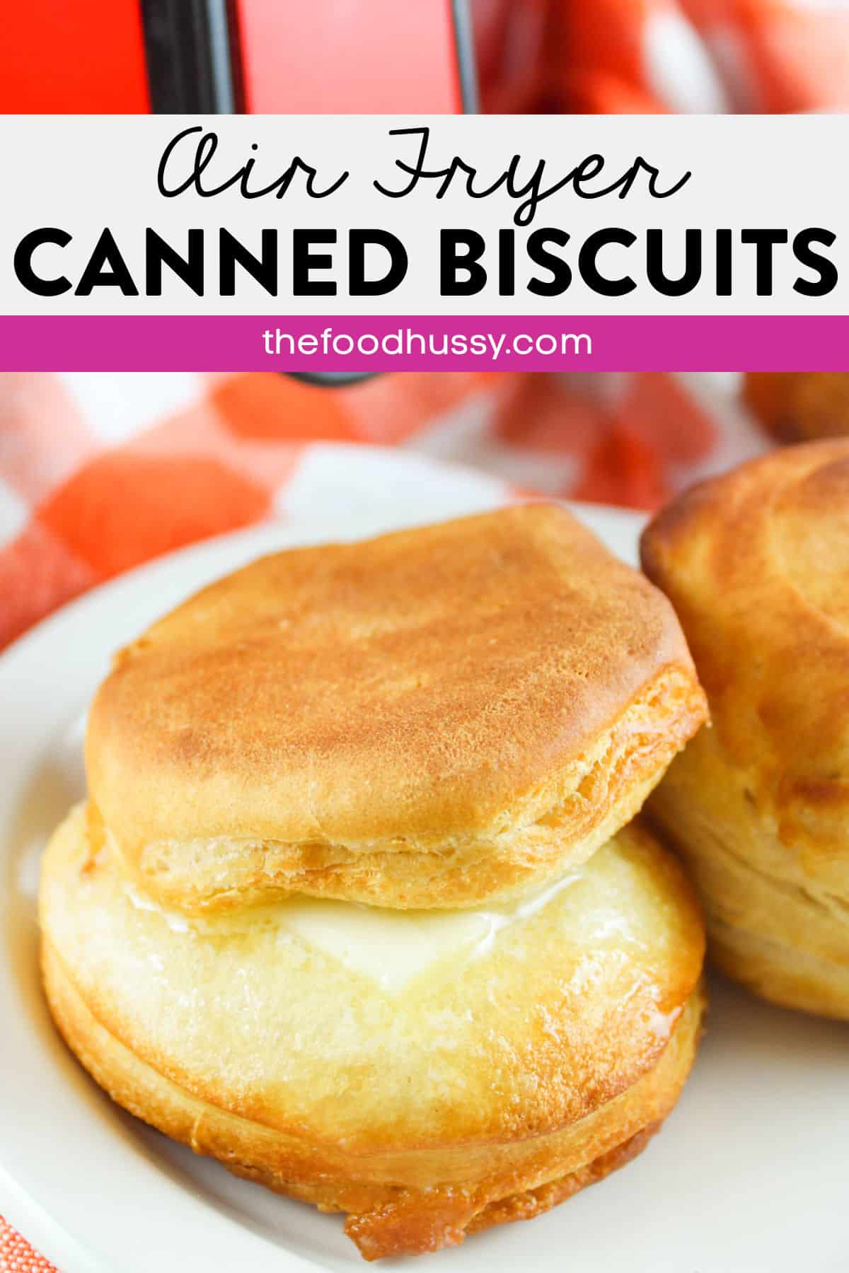 Lots of folks ask me if you can air fry canned biscuits? The answer is a resounding YES! Refrigerated biscuits are a great side dish for any meal and making them in the air fryer saves time (and is great for reheating as well!).  via @foodhussy
