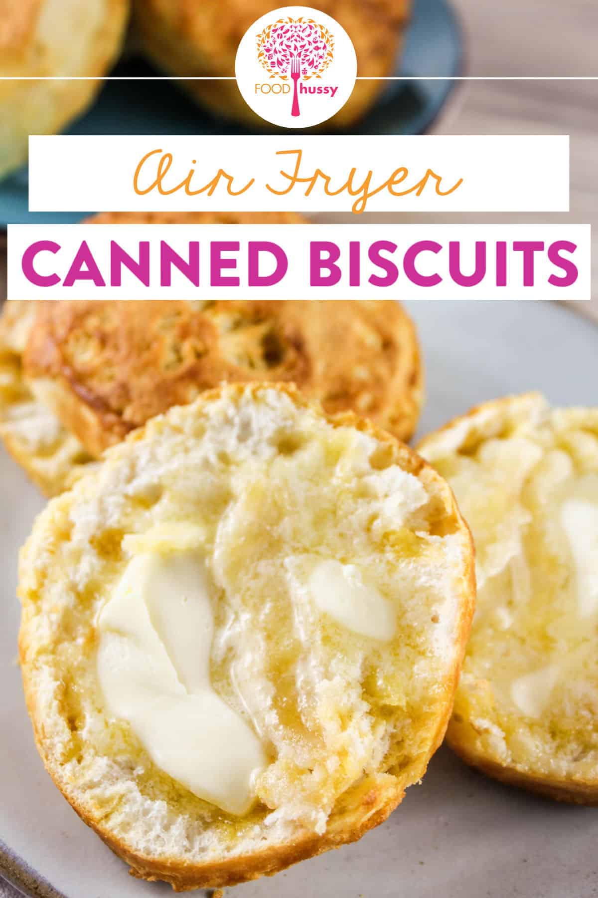 Lots of folks ask me if you can air fry canned biscuits? The answer is a resounding YES! Refrigerated biscuits are a great side dish for any meal and making them in the air fryer saves time (and is great for reheating as well!).  via @foodhussy