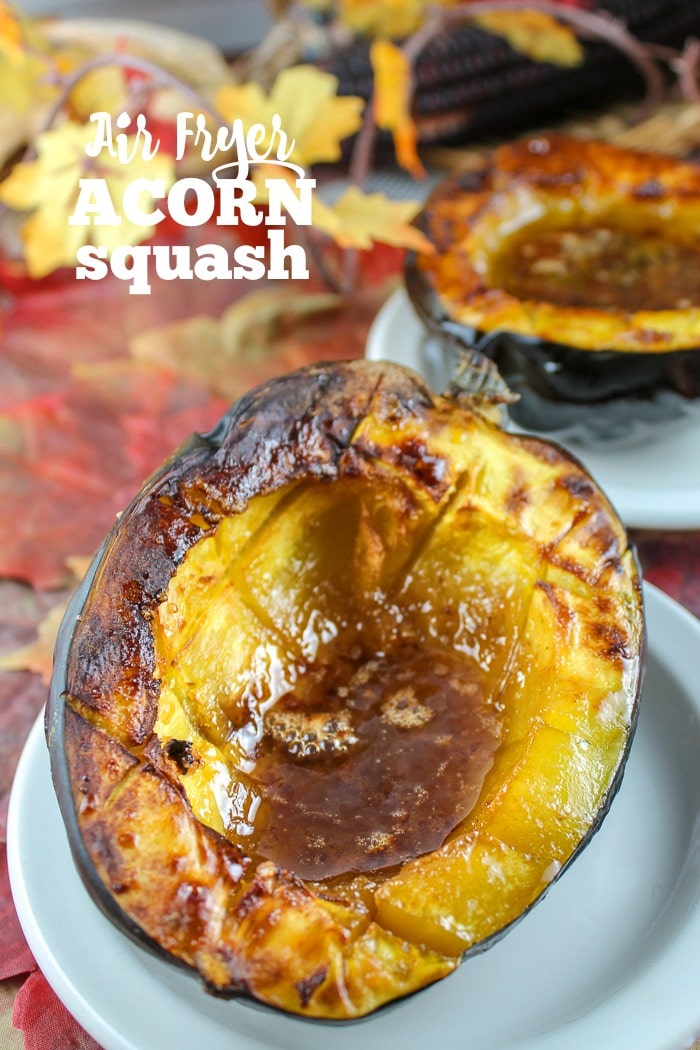 This recipe is so EASY!!! My Dad used to make acorn squash for dinner all the time and we just did 3 ingredients – 5 minutes and in the oven – FOR AN HOUR! I made the same recipe in the Air Fryer in 25 minutes! It was perfect!
 via @foodhussy