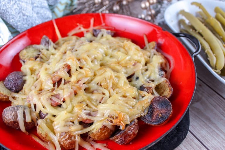 Air Fryer Cheesy Ham & Potatoes