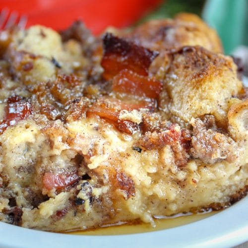 Maple Bacon & Sausage French Toast Bake