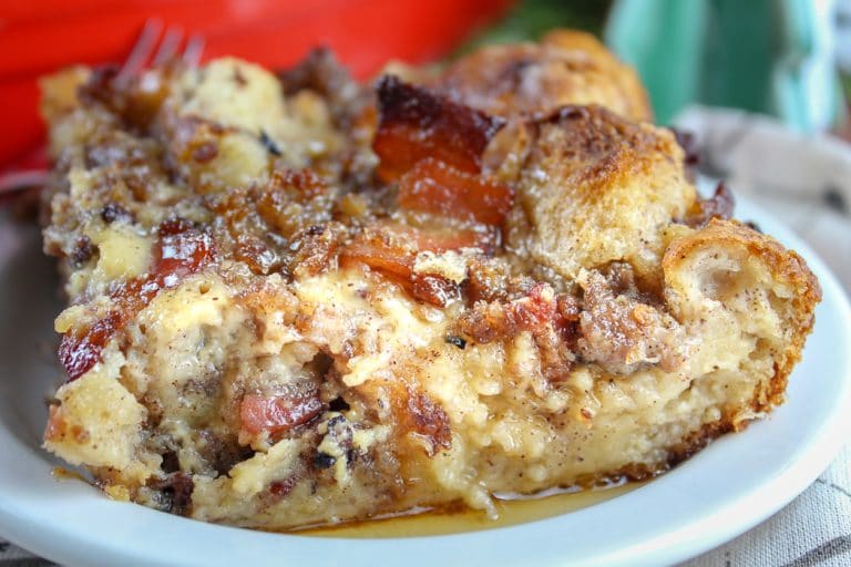 Maple Bacon & Sausage French Toast Bake