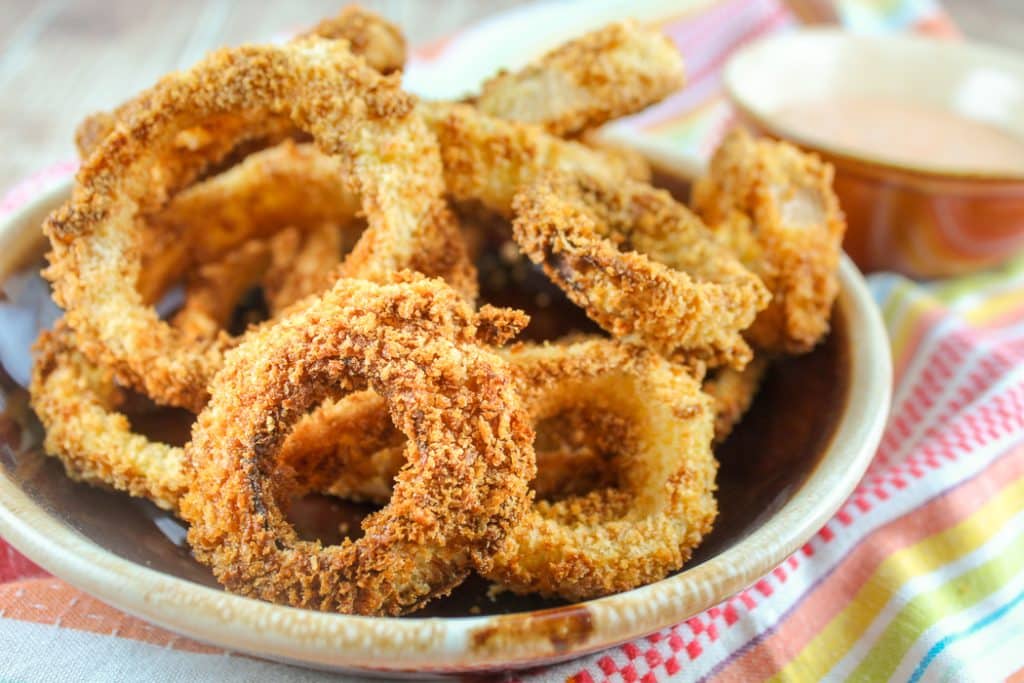 homemade onion rings in the air fryer