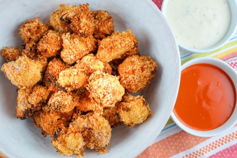 Cauliflower Buffalo Wings in the Air Fryer
